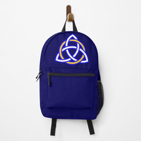 Item preview, Scottish Blue Triquetra with Gold Ring designed and sold by QAF Warlock Patterns.