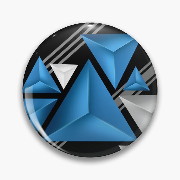 Artikelvorschau, Ein Design mit einem blauen und weißen Triangelmuster in 3D-Optik und weißen Streifen entworfen und verkauft von velisani.