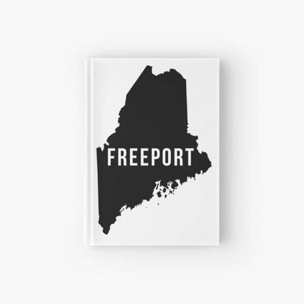 Freeport, Maine State Silhouette Hardcover Journal