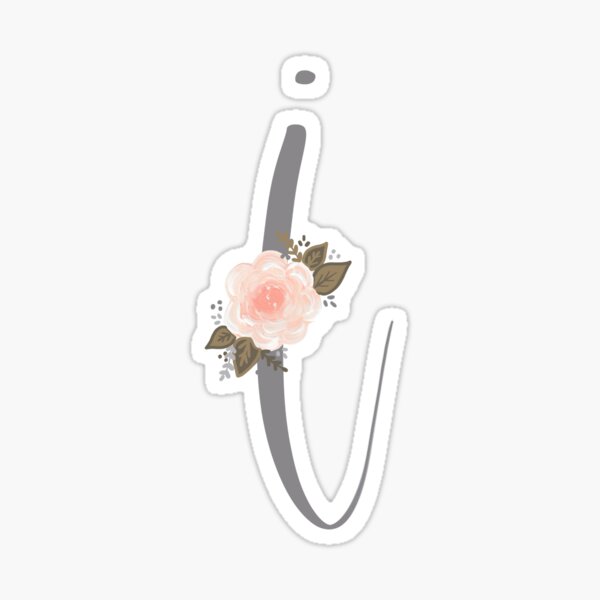 "Floral Monogram " Sticker For Sale By Ktscanvases | Redbubble