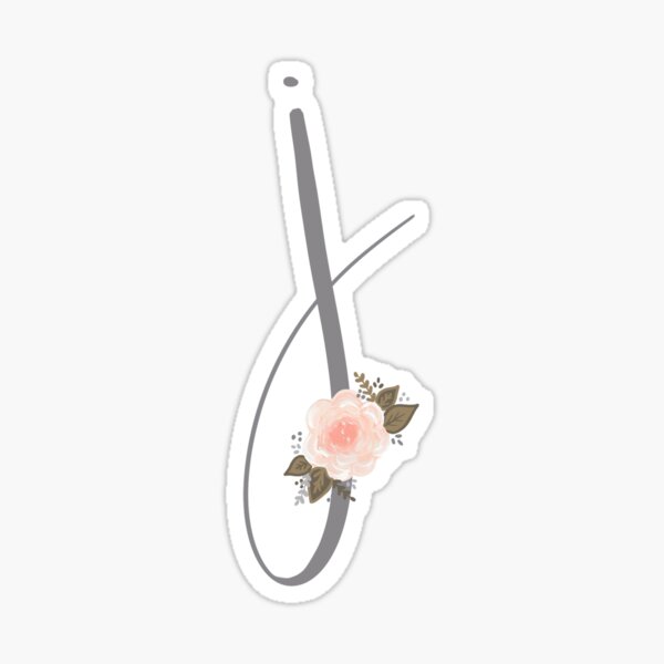 Floral Monogram J Sticker
