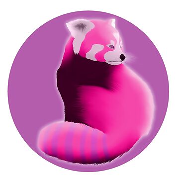 Artwork thumbnail, Red Panda in Pink (glow) by LilithPan