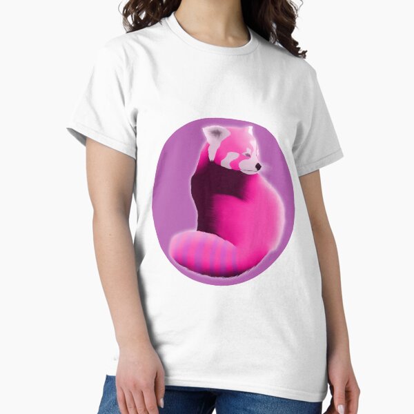 Red Panda in Pink (glow) Classic T-Shirt