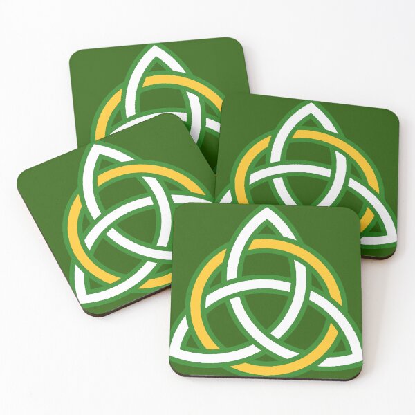 Item preview, Irish Green Triquetra with Gold Ring designed and sold by QAF Warlock Patterns.