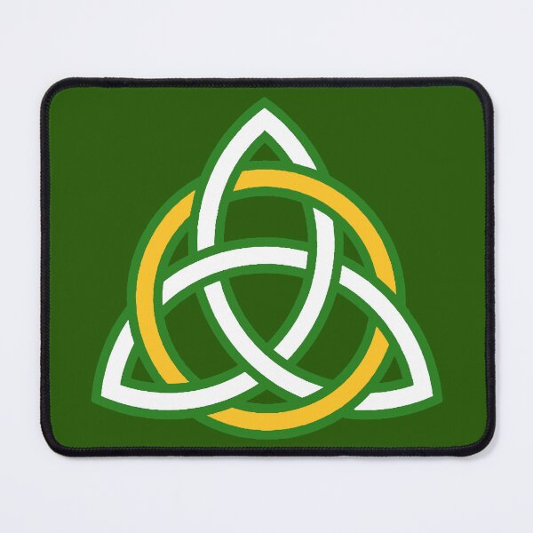 Item preview, Irish Green Triquetra with Gold Ring designed and sold by QAF Warlock Patterns.
