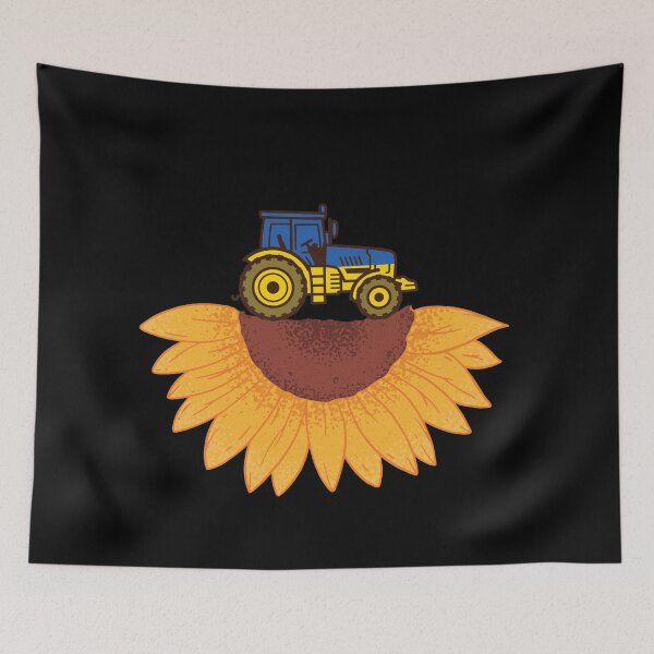 Item preview, Ukrainian Farmer Blue Yellow Tractor designed and sold by artado.