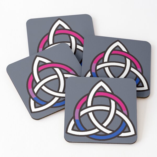 Item preview, Bisexual Pride Encircled Triquetra designed and sold by QAF Warlock Patterns.