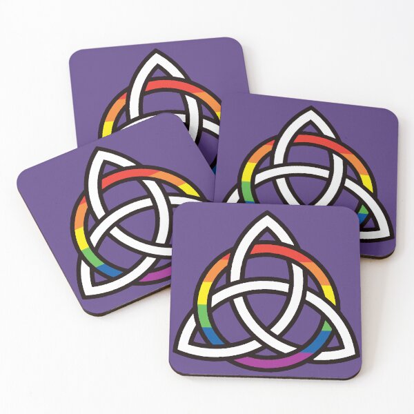 Item preview, Rainbow Pride Encircled Triquetra designed and sold by QAF Warlock Patterns.