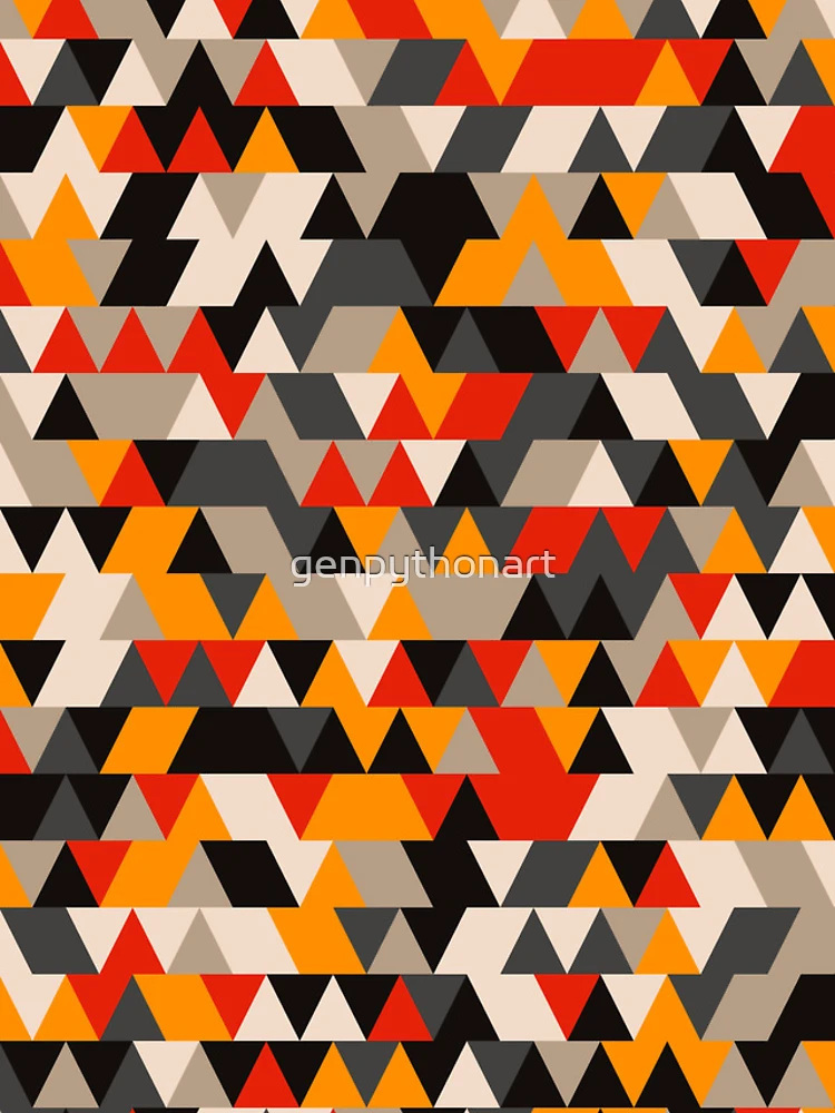 Thumbnail 4 of 4, iPhone Case, Triangles 10 designed and sold by genpythonart.