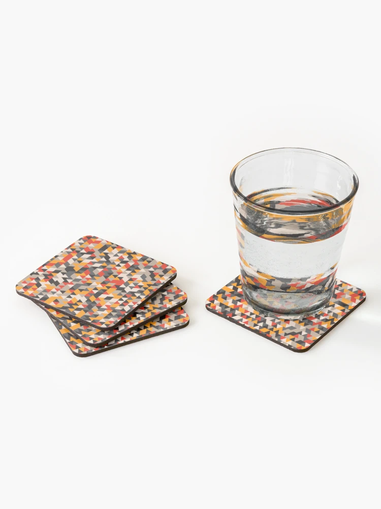 Thumbnail 2 of 5, Coasters (Set of 4), Triangles 10 designed and sold by genpythonart.