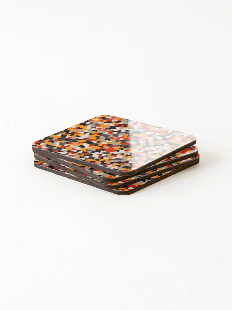 Thumbnail 4 of 5, Coasters (Set of 4), Triangles 10 designed and sold by genpythonart.