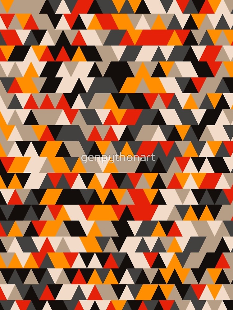 Aperçu 5 sur 5. Robe trapèze avec l'œuvre Triangles 10 créée et vendue par genpythonart.