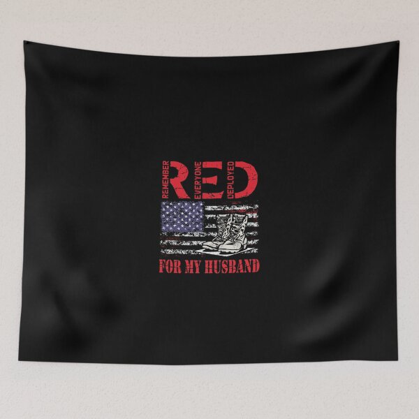 Item preview, RED Friday For My Husband Army Military Wife US Flag Veteran designed and sold by Azhalltorm.