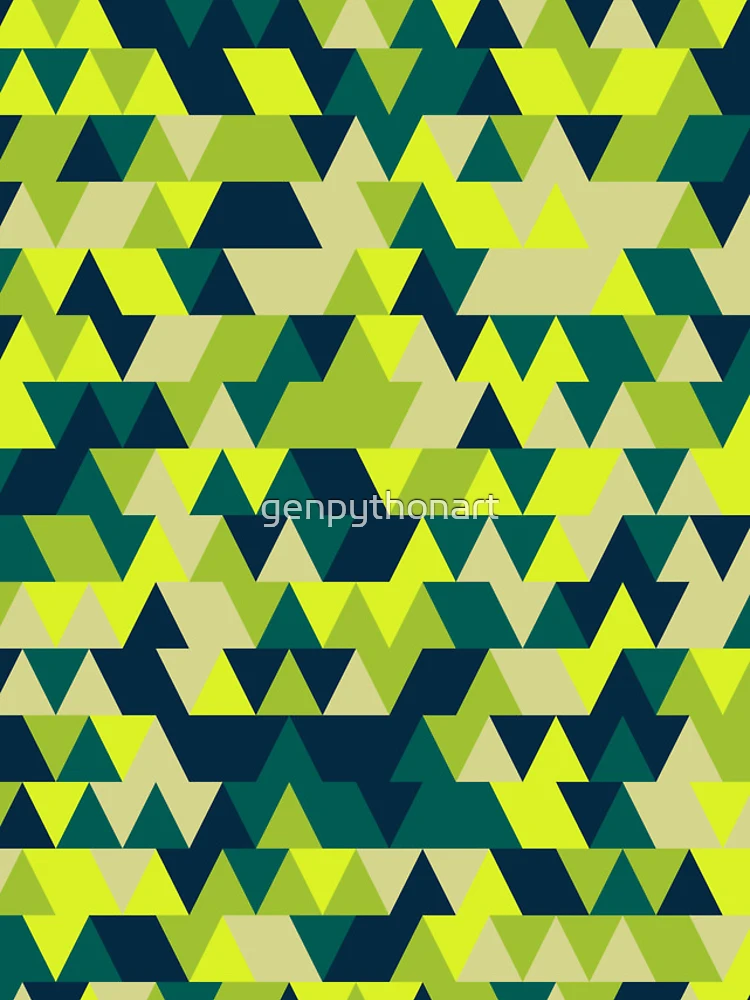 Thumbnail 4 of 4, iPhone Case, Triangles 11 designed and sold by genpythonart.