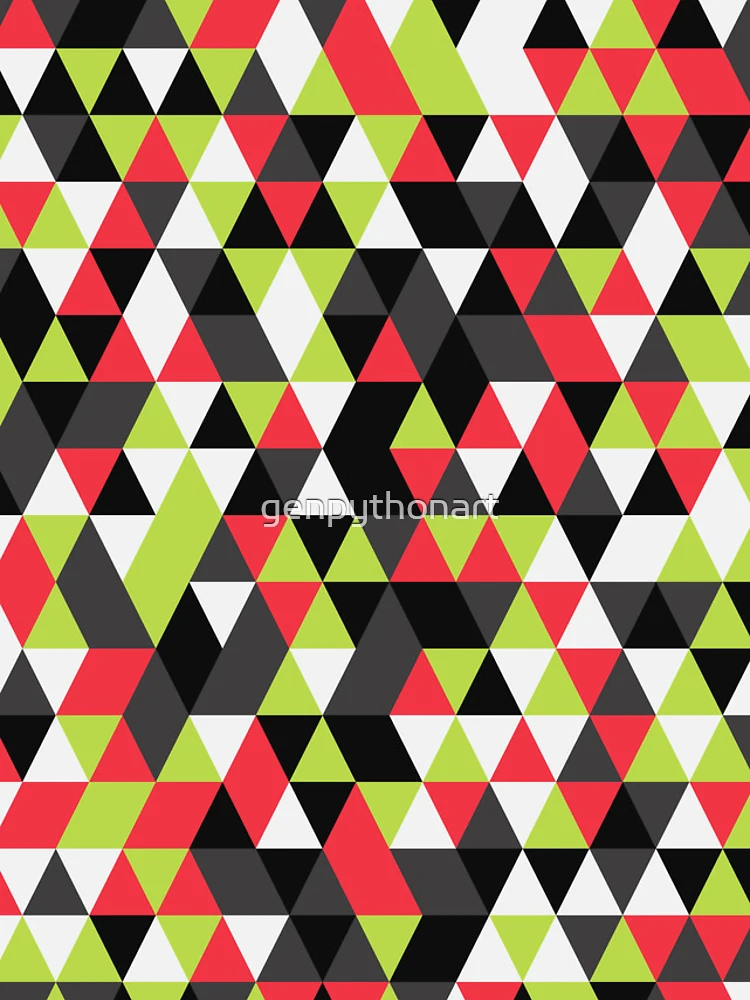 Thumbnail 4 of 4, iPhone Case, Triangles 12 designed and sold by genpythonart.
