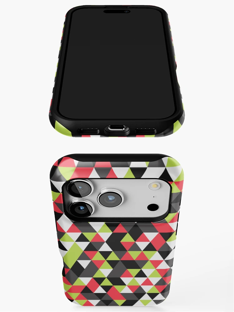 Thumbnail 3 of 4, iPhone Case, Triangles 12 designed and sold by genpythonart.