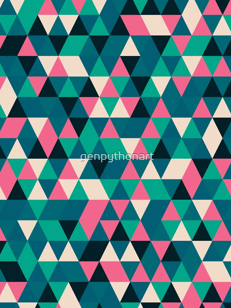 Thumbnail 4 of 4, iPhone Case, Triangles 13 designed and sold by genpythonart.