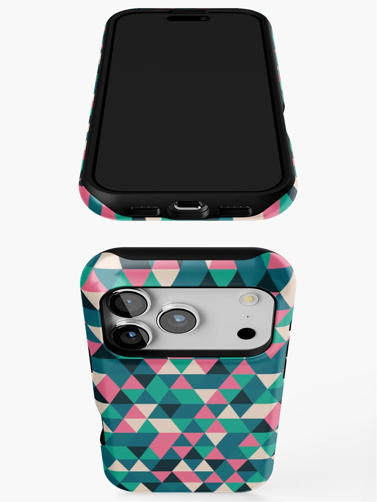Thumbnail 3 of 4, iPhone Case, Triangles 13 designed and sold by genpythonart.