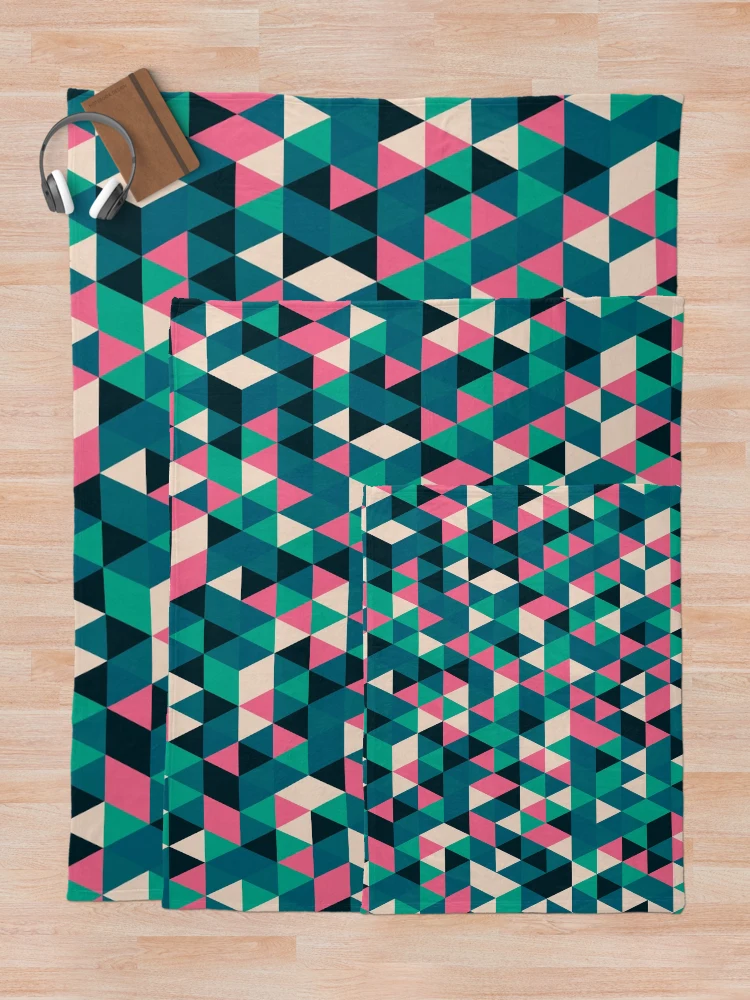 Thumbnail 5 of 6, Throw Blanket, Triangles 13 designed and sold by genpythonart.