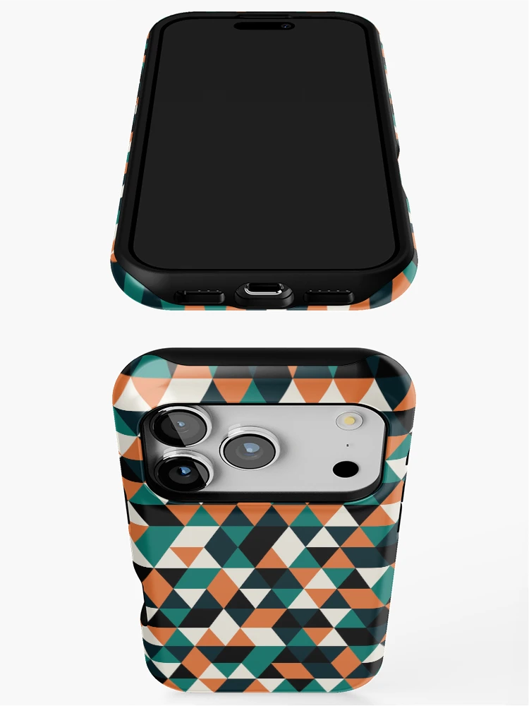 Thumbnail 3 of 4, iPhone Case, Triangles 14 designed and sold by genpythonart.