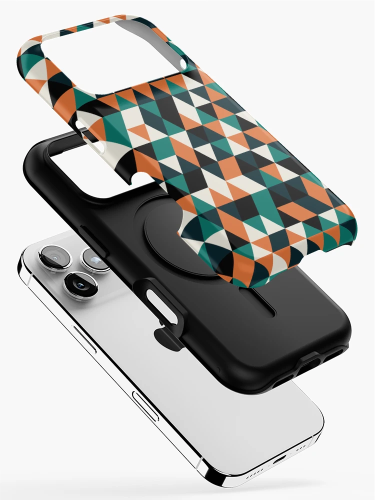 Thumbnail 2 of 4, iPhone Case, Triangles 14 designed and sold by genpythonart.