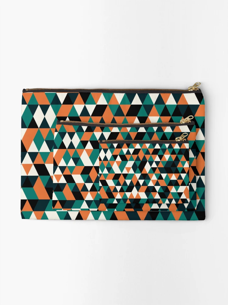 Thumbnail 2 of 4, Zipper Pouch, Triangles 14 designed and sold by genpythonart.