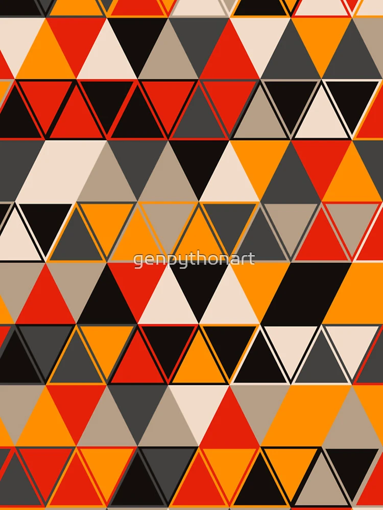 Thumbnail 4 of 4, iPhone Case, Triangles 15 designed and sold by genpythonart.