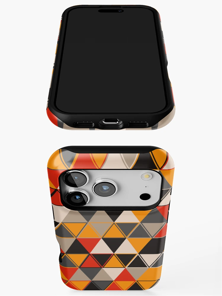 Thumbnail 3 of 4, iPhone Case, Triangles 15 designed and sold by genpythonart.