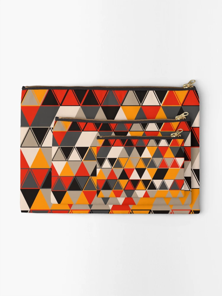 Thumbnail 2 of 4, Zipper Pouch, Triangles 15 designed and sold by genpythonart.
