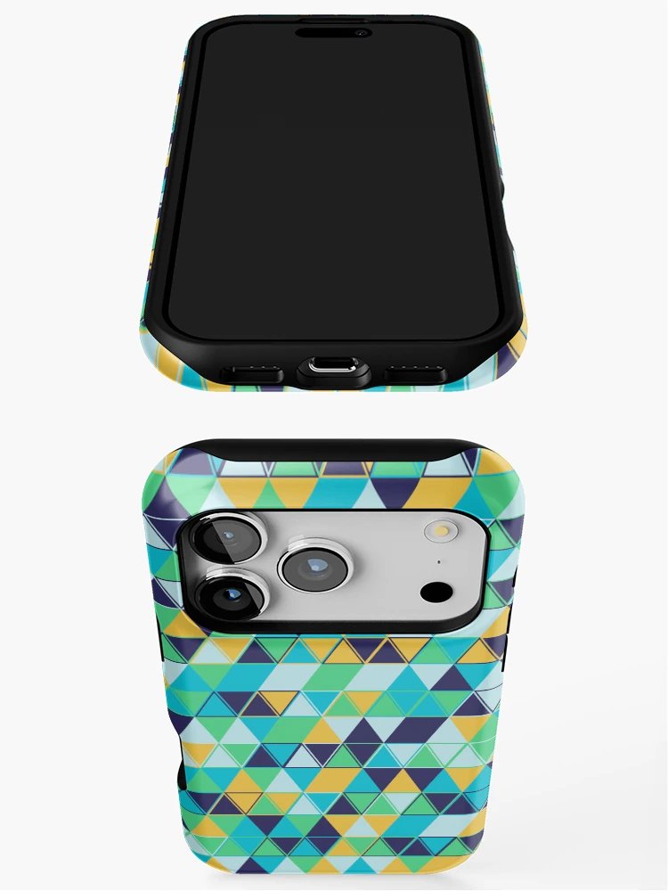 Thumbnail 3 of 4, iPhone Case, Triangles 16 designed and sold by genpythonart.