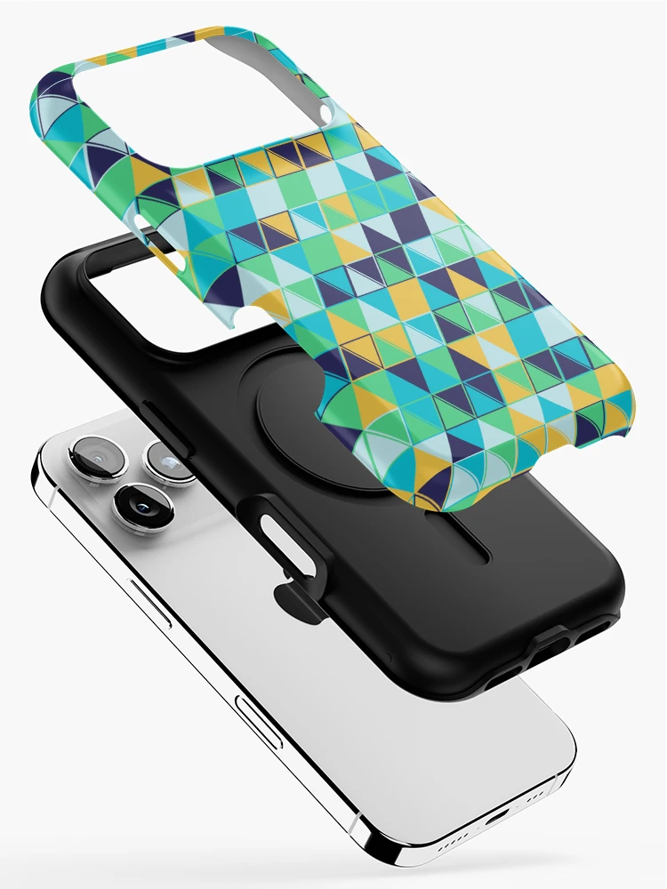 Thumbnail 2 of 4, iPhone Case, Triangles 16 designed and sold by genpythonart.