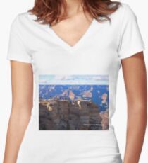 Grand Canyon Viewing Area Women's Fitted V-Neck T-Shirt