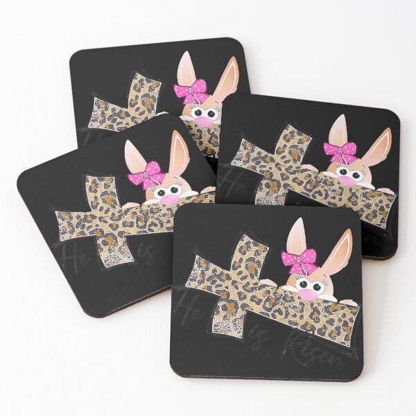 Item preview, Easter For Christian He's Risen Leopard Bunny Faith Cross . designed and sold by ezechudnbowy.