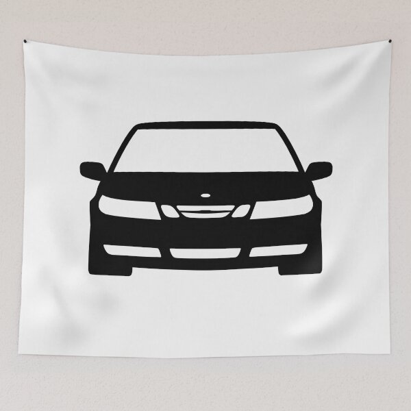 Item preview, Saab 9-5 1997-2001 pre-facelift black silhouette designed and sold by EdimDesign.