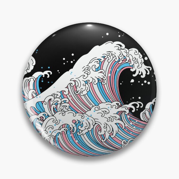 Item preview, Long Japanese Trans Wave. Transgender Pride designed and sold by Subtle Pride Shop.