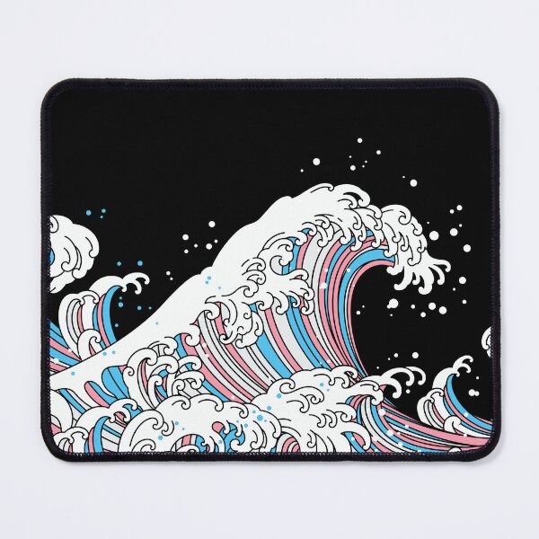 Item preview, Long Japanese Trans Wave. Transgender Pride designed and sold by Subtle Pride Shop.