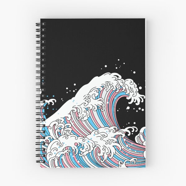 Item preview, Long Japanese Trans Wave. Transgender Pride designed and sold by Subtle Pride Shop.