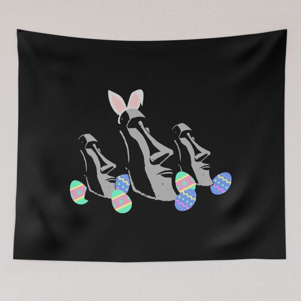 Item preview, Easter Island Heads Bunny Ears Funny for Teacher Gift . Sticker designed and sold by ezechudnbowy.