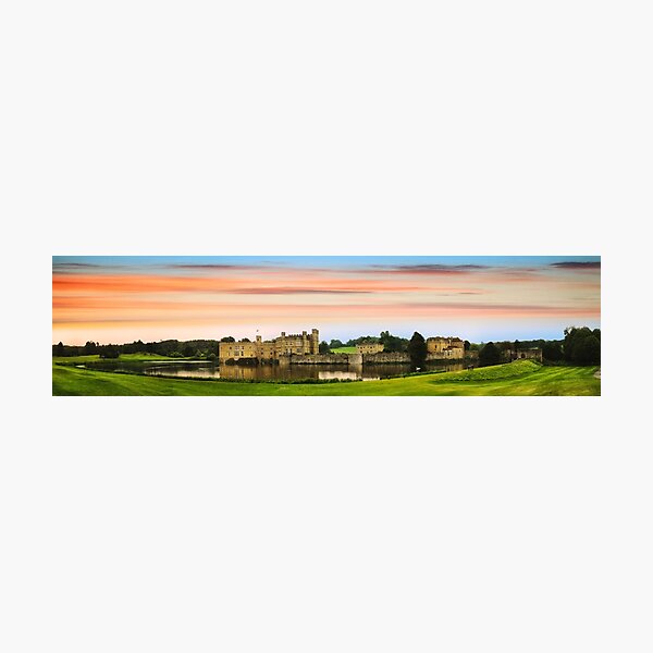 Item preview, Leeds castle panorama at sunrise - Landscape photography designed and sold by TheArtistOf2022.
