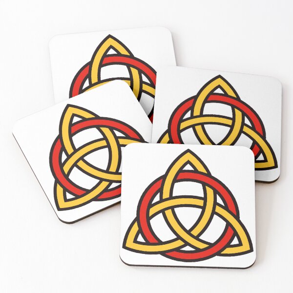 Item preview, Manx Red and Gold Triquetra designed and sold by QAF Warlock Patterns.