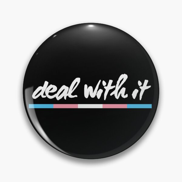 Item preview, Deal With It Trans. Transgender Pride designed and sold by Subtle Pride Shop.