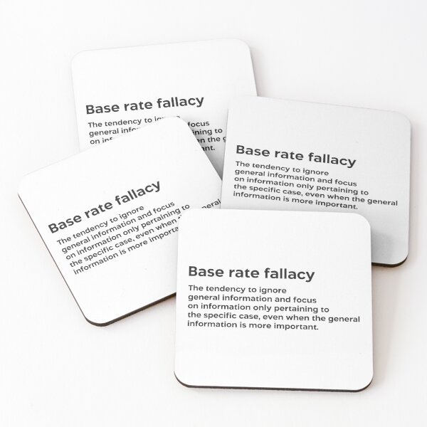 Item preview, Base rate fallacy black designed and sold by EdimQuotes.