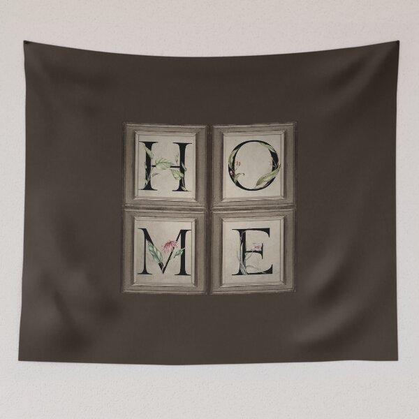 Item preview, Vintage Home Framed Floral Illustrated Letters designed and sold by WesternExposure.
