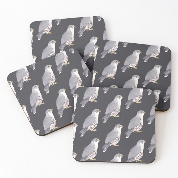 Item preview, Peregrine Falcon cute bird species watercolor art designed and sold by TheWaterBirds.