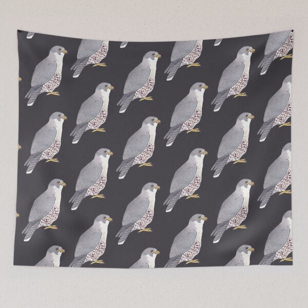 Item preview, Peregrine Falcon cute bird species watercolor art designed and sold by TheWaterBirds.