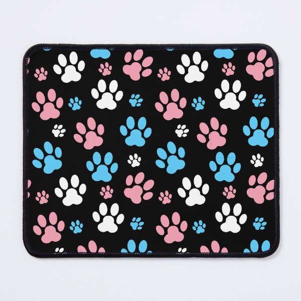 Item preview, Dog Paw Prints Trans. Transgender Pride designed and sold by Subtle Pride Shop.