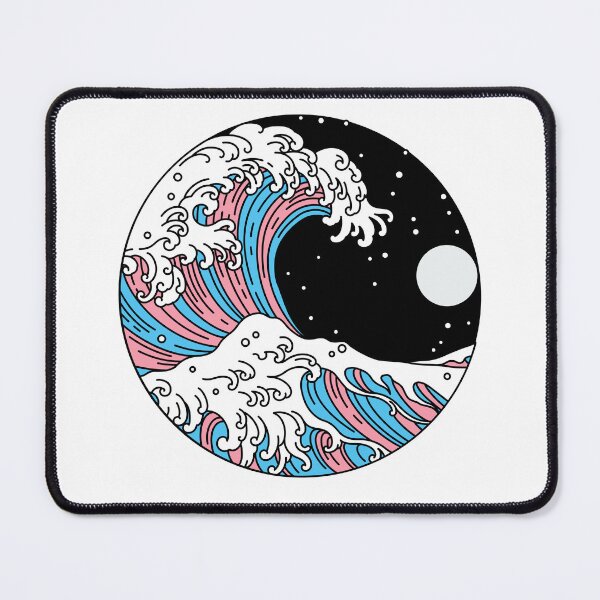 Item preview, Circular Japanese Trans Wave. Transgender Pride designed and sold by Subtle Pride Shop.
