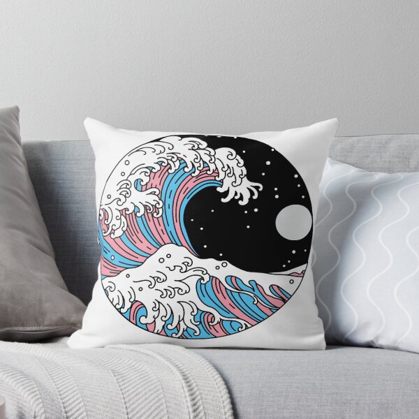 Item preview, Circular Japanese Trans Wave. Transgender Pride designed and sold by Subtle Pride Shop.