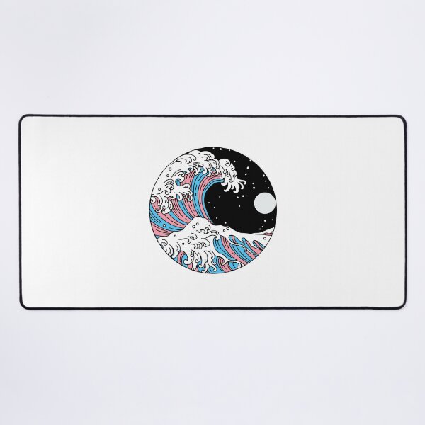 Item preview, Circular Japanese Trans Wave. Transgender Pride designed and sold by Subtle Pride Shop.