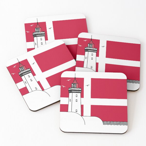 Item preview, Denmark flag with Rubjerg Knude lighthouse designed and sold by Breier.